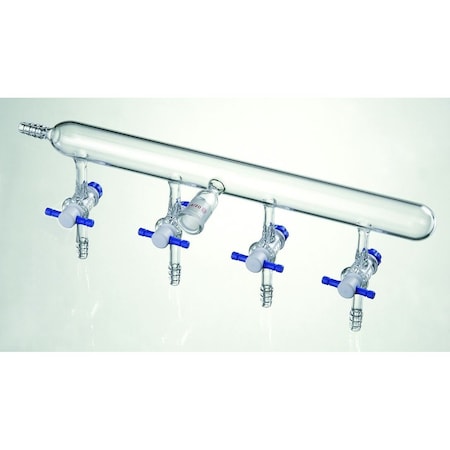 Synthware MANIFOLD, NITROGEN/ARGON LINE, TEFLON, 4 PORT, 2mm, 14/20. M531042